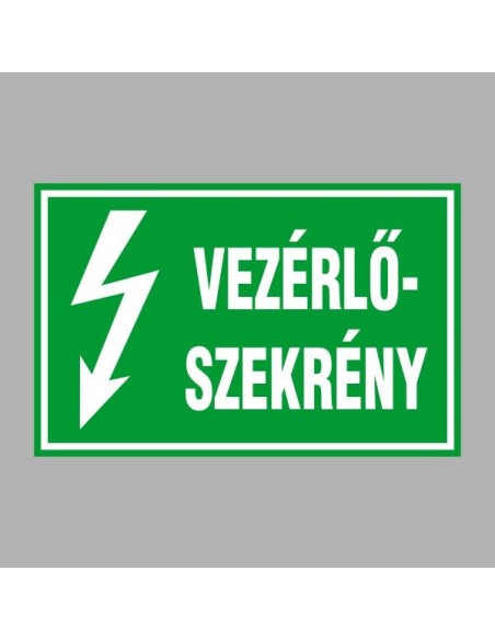 Villamossági, érintésvédelmi matricák, táblák, jelek, piktogramok - VEZÉRLŐSZEKRÉNY