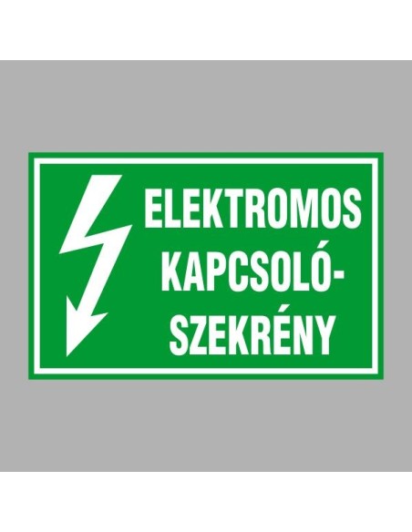 Villamossági, érintésvédelmi matricák, táblák, jelek, piktogramok - ELEKTROMOS KAPCSOLÓSZEKRÉNY