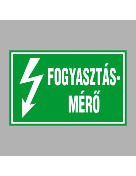 Villamossági, érintésvédelmi matricák, táblák, jelek, piktogramok - FOGYASZTÁSMÉRŐ