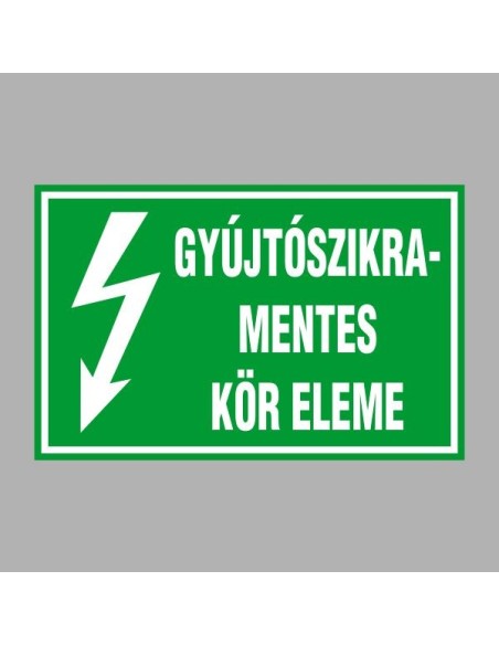 Villamossági, érintésvédelmi matricák, táblák, jelek, piktogramok - GYÚJTÓSZIKRAMENTES KÖR ELEME