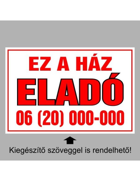 Figyelmeztető és tiltó matricák, táblák, - Eladó, Kiadó, Bérelhető - Ez a ház eladó!