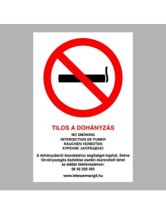 TILOS A DOHÁNYZÁS (4 nyelvű) 2