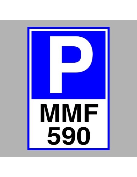 Figyelmeztető és tiltó matricák, táblák, - Parkolási táblák - Parkoló (Rendszámmal)