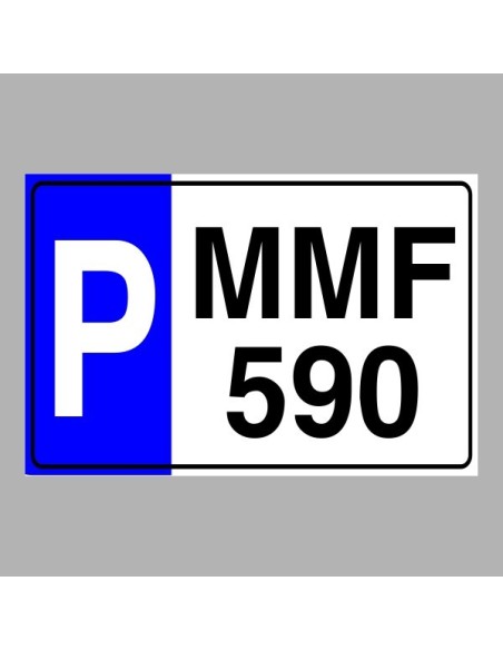 Figyelmeztető és tiltó matricák, táblák, - Parkolási táblák - Parkoló (Rendszámmal)