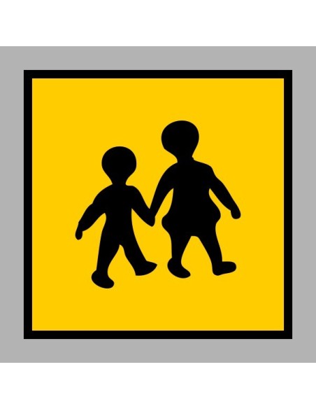 Figyelmeztető és tiltó matricák, táblák, - Veszélyre figyelmeztető táblák - Gyermekszállítás