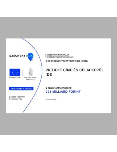 C típusú A/2 méretű fekvő projekt tábla műanyaglemez és horganyzott lemez kombinációjából