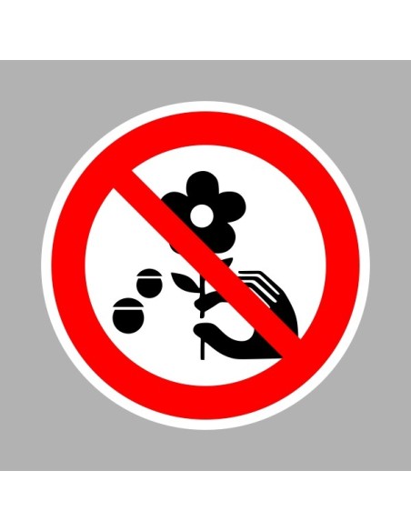 Tiltó matricák, táblák, jelek, piktogramok, - Piktogramok - A virágokat letépni tilos!