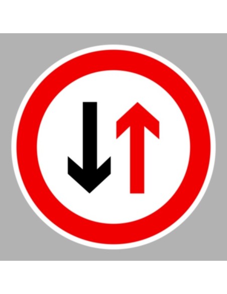 KRESZ tábla, Közúti jelzőtábla - "B" Áthaladási elsőbbséget szabályozó jelzőtáblák - Szembejövő forgalom elsőbbsége