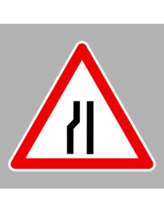 KRESZ tábla, Közúti jelzőtábla - "A" Veszélyt jelző táblák - Útszűkület bal oldalon