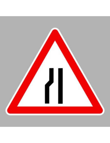 KRESZ tábla, Közúti jelzőtábla - "A" Veszélyt jelző táblák - Útszűkület bal oldalon