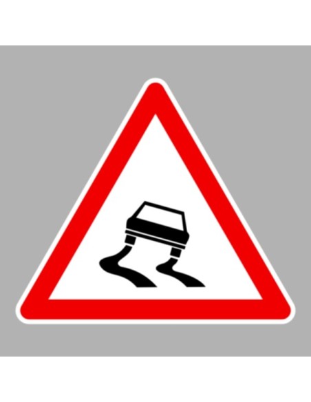 KRESZ tábla, Közúti jelzőtábla - "A" Veszélyt jelző táblák - Csúszós úttest