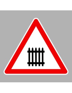 KRESZ tábla, Közúti jelzőtábla - "A" Veszélyt jelző táblák - Sorompóval biztosított vasúti átjáró