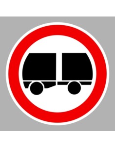 KRESZ tábla, Közúti jelzőtábla - "C" Tilalmi jelzőtáblák - Járműszerelvénnyel behajtani tilos