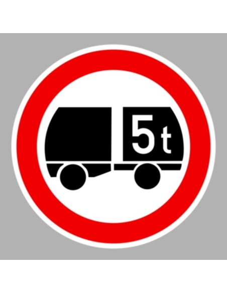 KRESZ tábla, Közúti jelzőtábla - "C" Tilalmi jelzőtáblák - Pótkocsi össztömegkorlátozás