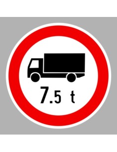 KRESZ tábla, Közúti jelzőtábla - "C" Tilalmi jelzőtáblák - Tehergépkocsi össztömegkorlátozás