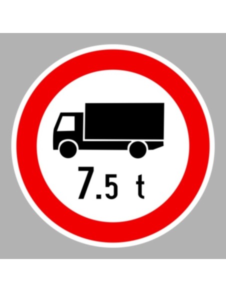 KRESZ tábla, Közúti jelzőtábla - "C" Tilalmi jelzőtáblák - Tehergépkocsi össztömegkorlátozás