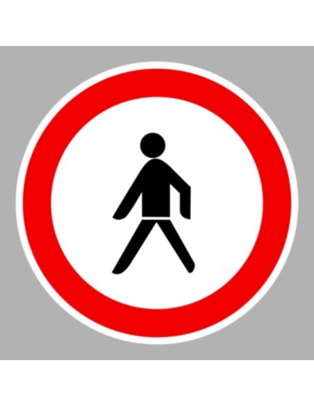 KRESZ tábla, Közúti jelzőtábla - "C" Tilalmi jelzőtáblák - Gyalogos közlekedése tilos