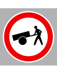 KRESZ tábla, Közúti jelzőtábla - "C" Tilalmi jelzőtáblák - Kézikocsival bemenni tilos