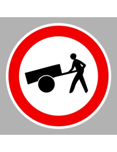 KRESZ tábla, Közúti jelzőtábla - "C" Tilalmi jelzőtáblák - Kézikocsival bemenni tilos