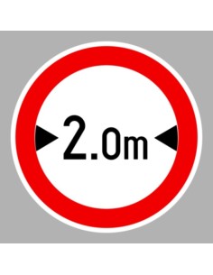 KRESZ tábla, Közúti jelzőtábla - "C" Tilalmi jelzőtáblák - Szélességkorlátozás