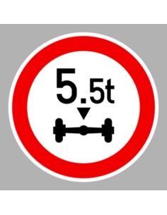 KRESZ tábla, Közúti jelzőtábla - "C" Tilalmi jelzőtáblák - Tengelyterhelés-korlátozás