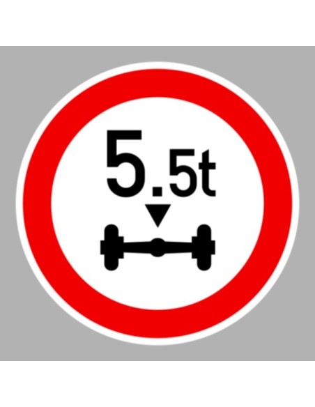 KRESZ tábla, Közúti jelzőtábla - "C" Tilalmi jelzőtáblák - Tengelyterhelés-korlátozás