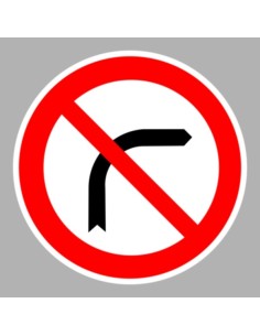 KRESZ tábla, Közúti jelzőtábla - "C" Tilalmi jelzőtáblák - Jobbra bekanyarodni tilos