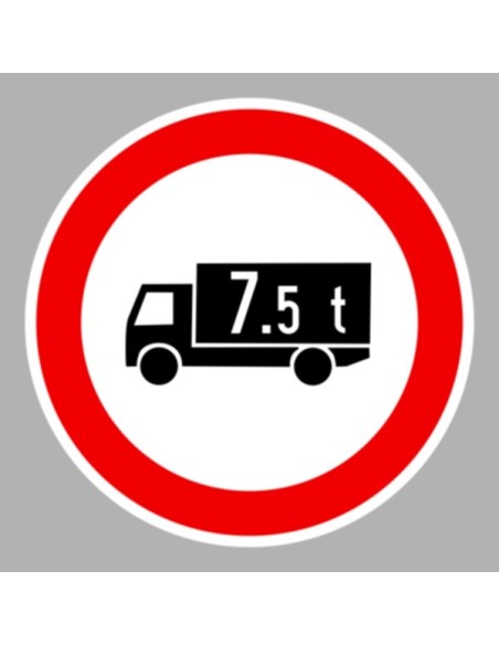 KRESZ tábla, Közúti jelzőtábla - "C" Tilalmi jelzőtáblák - Megengedett legnagyobb össztömegű járművel tilos behajtani