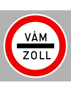 KRESZ tábla, Közúti jelzőtábla - "C" Tilalmi jelzőtáblák - Kötelező megállás (vám/német)