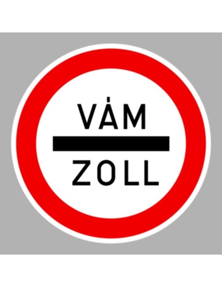 KRESZ tábla, Közúti jelzőtábla - "C" Tilalmi jelzőtáblák - Kötelező megállás (vám/német)