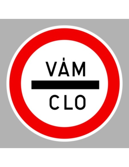 KRESZ tábla, Közúti jelzőtábla - "C" Tilalmi jelzőtáblák - Kötelező megállás (vám/szlovák)