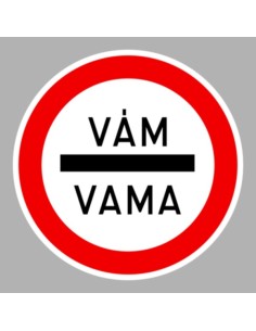 KRESZ tábla, Közúti jelzőtábla - "C" Tilalmi jelzőtáblák - Kötelező megállás (vám/román)