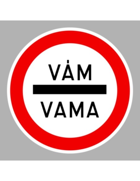 KRESZ tábla, Közúti jelzőtábla - "C" Tilalmi jelzőtáblák - Kötelező megállás (vám/román)