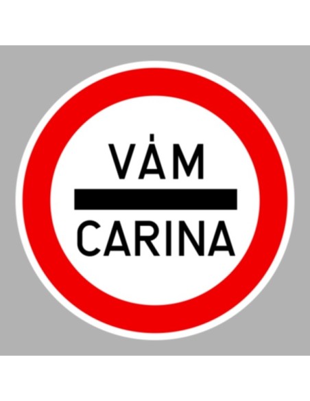 KRESZ tábla, Közúti jelzőtábla - "C" Tilalmi jelzőtáblák - Kötelező megállás (vám/szerb, horvát, szlovén)