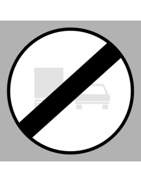 KRESZ tábla, Közúti jelzőtábla - "C" Tilalmi jelzőtáblák - Tehergépkocsikra vonatkozó előzési tilalom vége