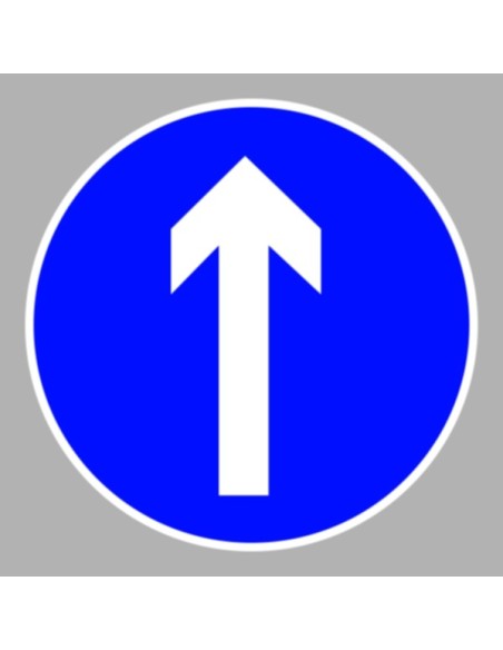 KRESZ tábla, Közúti jelzőtábla - "D" Utasítást adó jelzőtáblák - Kötelező haladási irány, egyenesen