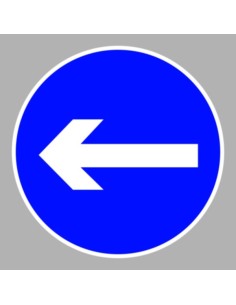 KRESZ tábla, Közúti jelzőtábla - "D" Utasítást adó jelzőtáblák - Kötelező haladási irány, balra