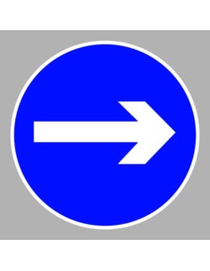 KRESZ tábla, Közúti jelzőtábla - "D" Utasítást adó jelzőtáblák - Kötelező haladási irány, jobbra