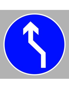 KRESZ tábla, Közúti jelzőtábla - "D" Utasítást adó jelzőtáblák - Kötelező haladási irány (S-alakban megtört)