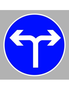 KRESZ tábla, Közúti jelzőtábla - "D" Utasítást adó jelzőtáblák - Kötelező haladási irány (balra és jobbra)