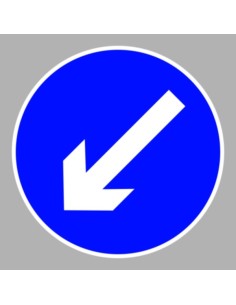 KRESZ tábla, Közúti jelzőtábla - "D" Utasítást adó jelzőtáblák - Kikerülési irány (balra)
