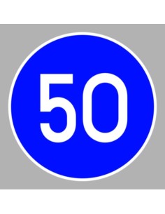 KRESZ tábla, Közúti jelzőtábla - "D" Utasítást adó jelzőtáblák - Kötelező legkisebb sebesség