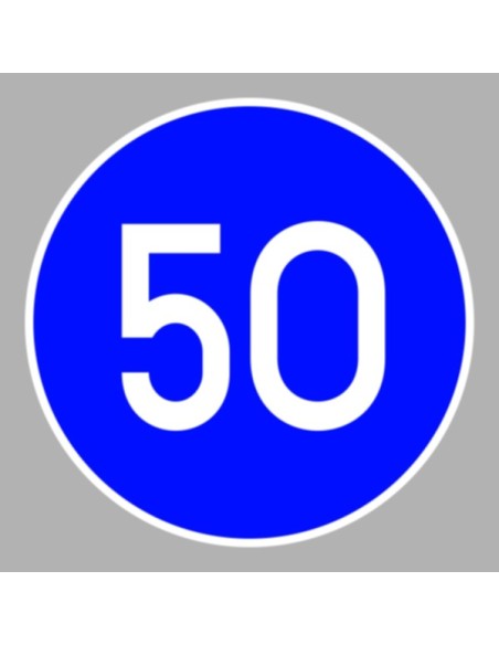 KRESZ tábla, Közúti jelzőtábla - "D" Utasítást adó jelzőtáblák - Kötelező legkisebb sebesség