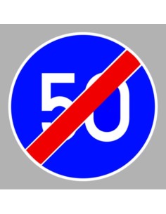 KRESZ tábla, Közúti jelzőtábla - "D" Utasítást adó jelzőtáblák - Kötelező legkisebb sebesség vége