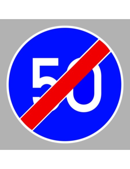 KRESZ tábla, Közúti jelzőtábla - "D" Utasítást adó jelzőtáblák - Kötelező legkisebb sebesség vége