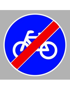 KRESZ tábla, Közúti jelzőtábla - "D" Utasítást adó jelzőtáblák - Kerékpárút vége