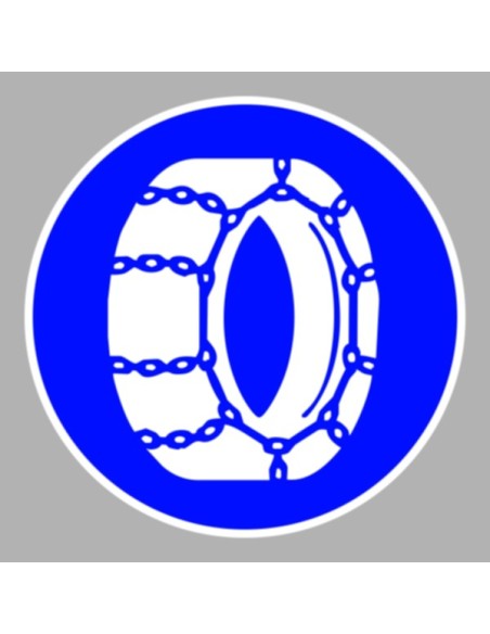 KRESZ tábla, Közúti jelzőtábla - "D" Utasítást adó jelzőtáblák - Hólánc használata kötelező