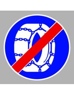 KRESZ tábla, Közúti jelzőtábla - "D" Utasítást adó jelzőtáblák - Hólánc használat vége