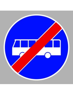 KRESZ tábla, Közúti jelzőtábla - "D" Utasítást adó jelzőtáblák - Autóbusz-forgalmi sáv vége