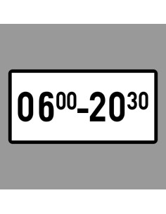 KRESZ tábla, Közúti jelzőtábla - "H" Kiegészítő jelzőtáblák - Időszak